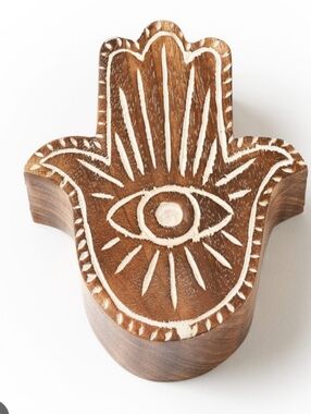 Matr Boomie Wooden Evil Eye Swivel Trinket Box